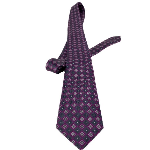 TED BAKER LONDON Diamond Polka Dot Silk Tie - Picture 2 of 16